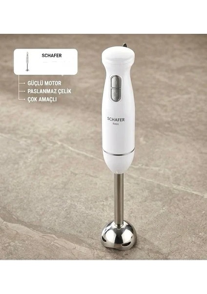 Schafer Krex Çubuk Blender 2 Bıçaklı Paslanmaz